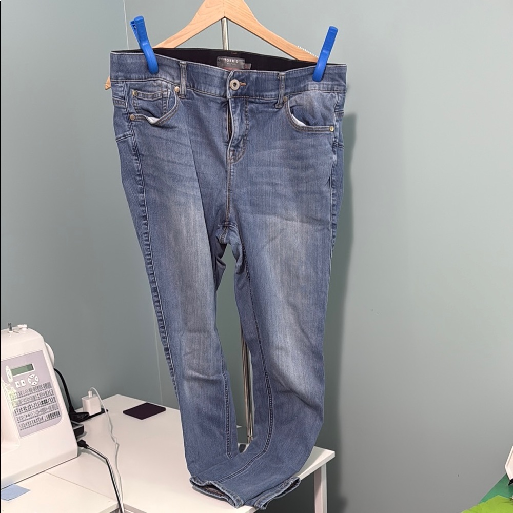 Torrid Blue Skinny Jeans with Stretch